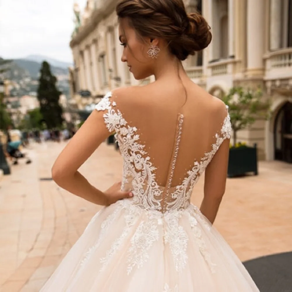 Viero Bridal “Audree” Custom Wedding Dress with Lace Detail - Picture 2 of 8